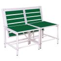 Magical 2-zits metalen tuinbank met klaptafel groen